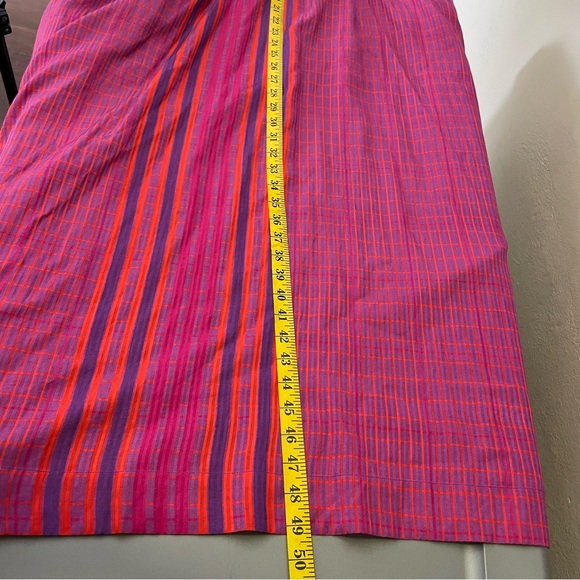 Hatch Collection Size 4 Natalie Maternity Midi Dress Rosebud Plaid Magenta Pink - Picture 12 of 12